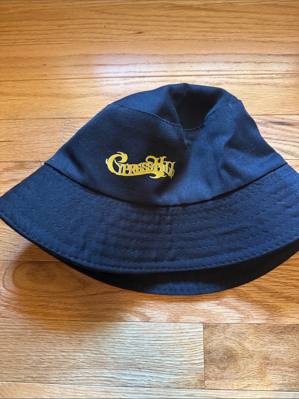 Cypress Hill Black Bucket Hat with Yellow Logo
